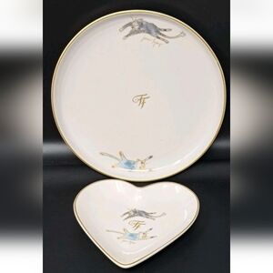 Fancy Feast  Limited Edition Plate Set for You and Your Cat - Blue Cats
